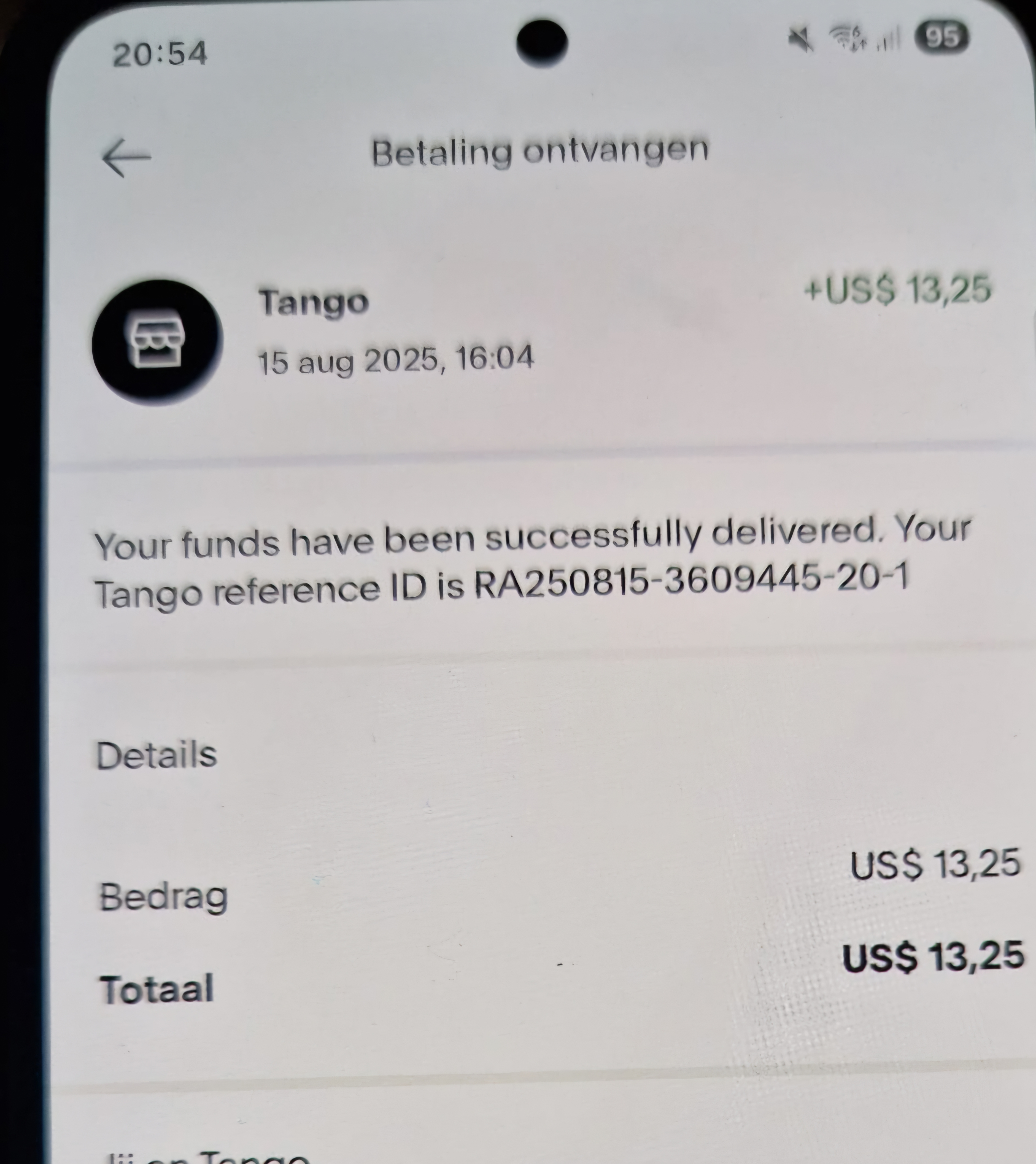 Uitbetaling Freecash voorbeeld